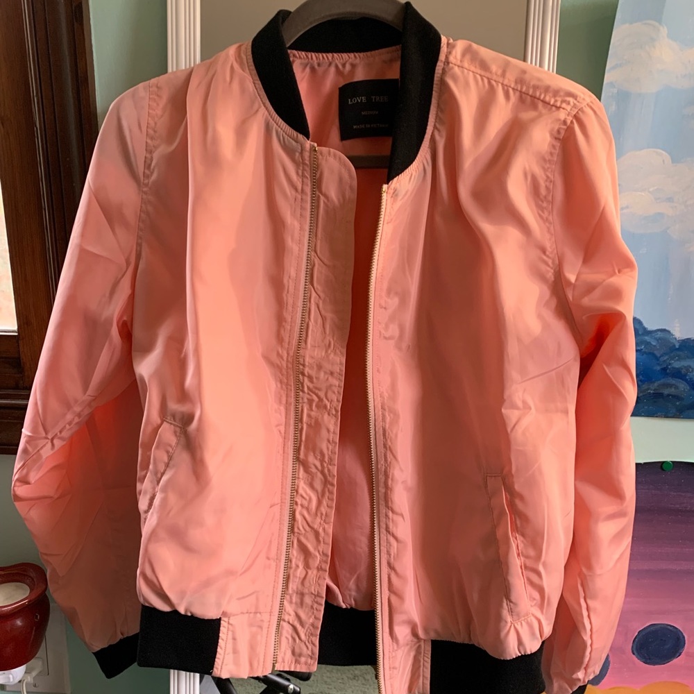 Pink bomber jacket